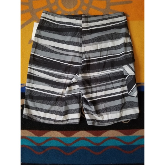 Sunzone Striped Black Board Shorts - Picture 4 of 4